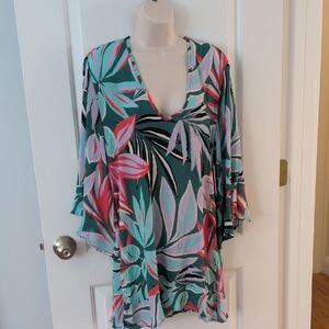 Anne Cole Tropical Flouncy Coverup